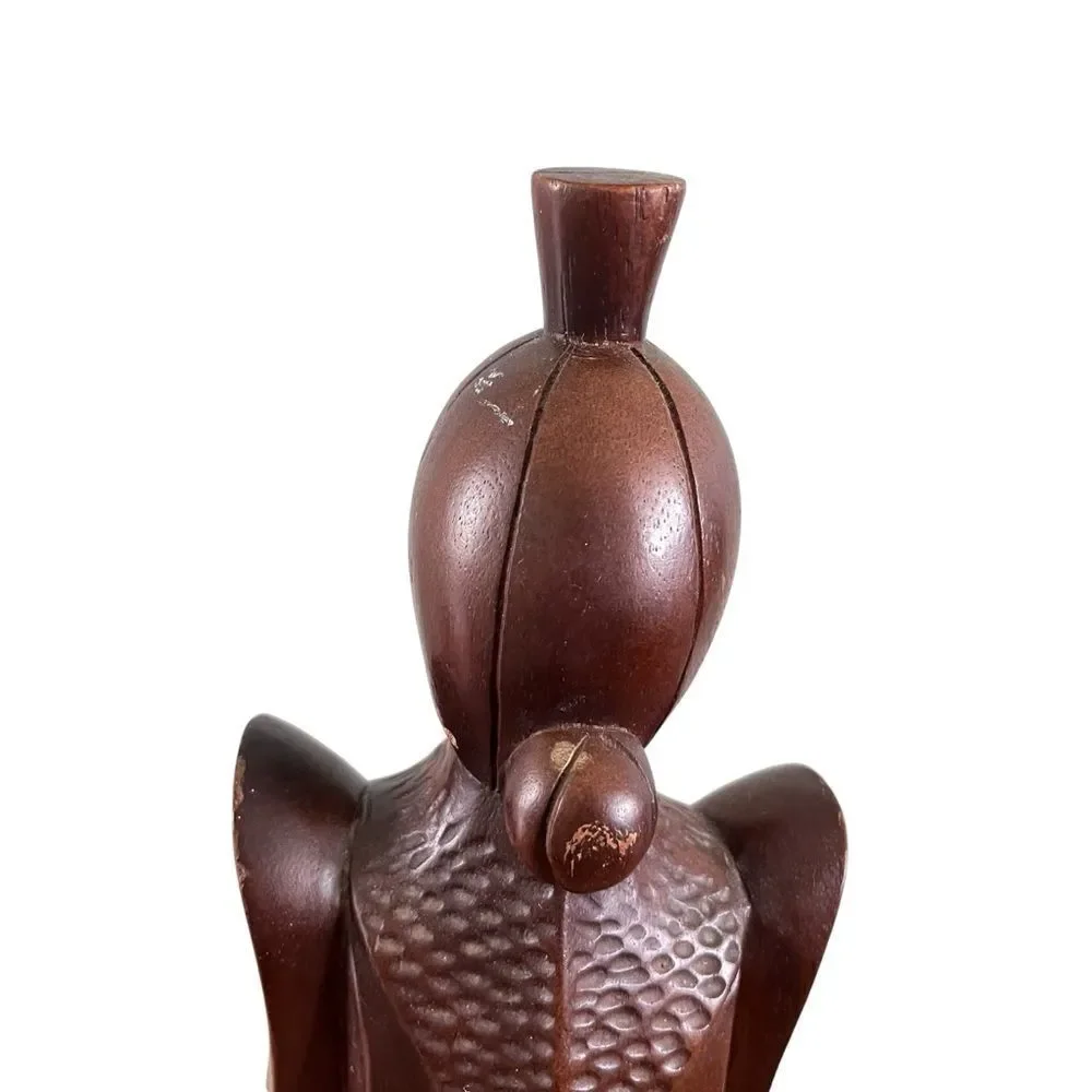 Vintage Hand Carved Wooden Indonesian Woman Goddess Statue